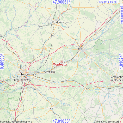 Monteaux on map