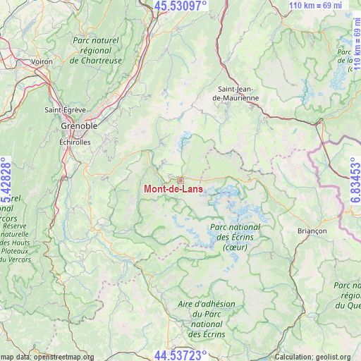 Mont-de-Lans on map