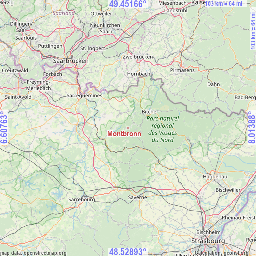 Montbronn on map