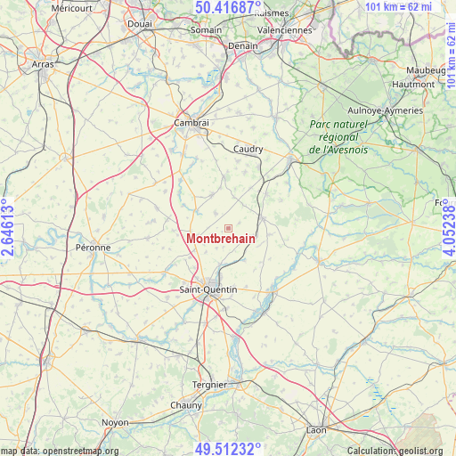 Montbrehain on map