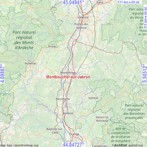 Montboucher-sur-Jabron on map