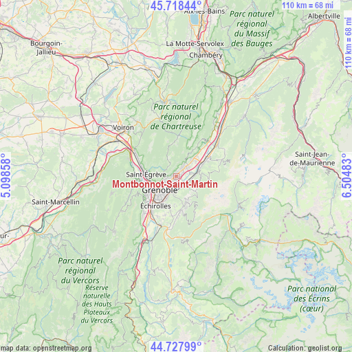 Montbonnot-Saint-Martin on map