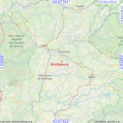 Montbazens on map