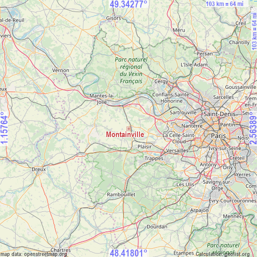 Montainville on map