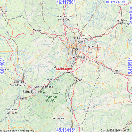 Montagny on map