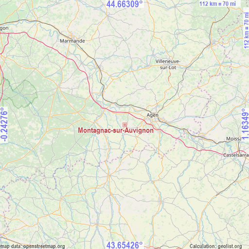 Montagnac-sur-Auvignon on map