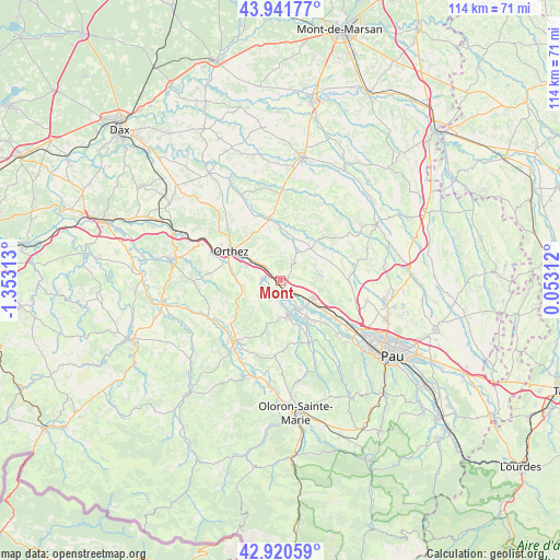 Mont on map