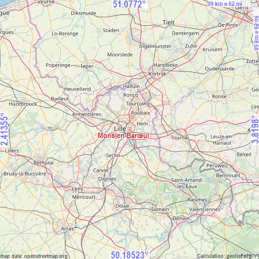 Mons-en-Barœul on map
