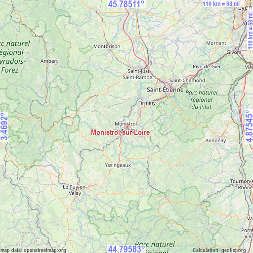 Monistrol-sur-Loire on map