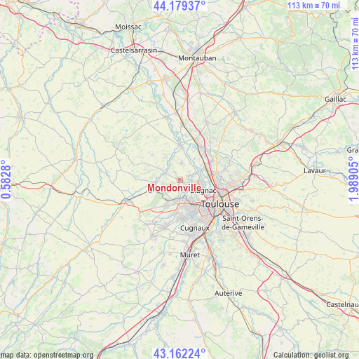 Mondonville on map