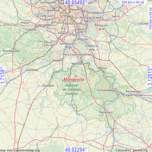 Mondeville on map