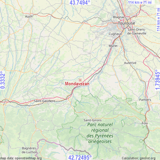 Mondavezan on map