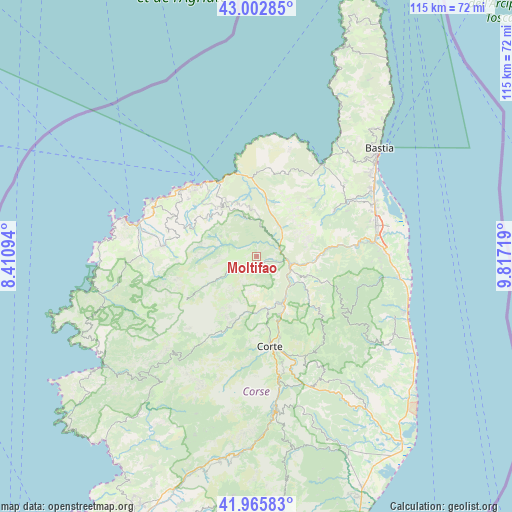 Moltifao on map