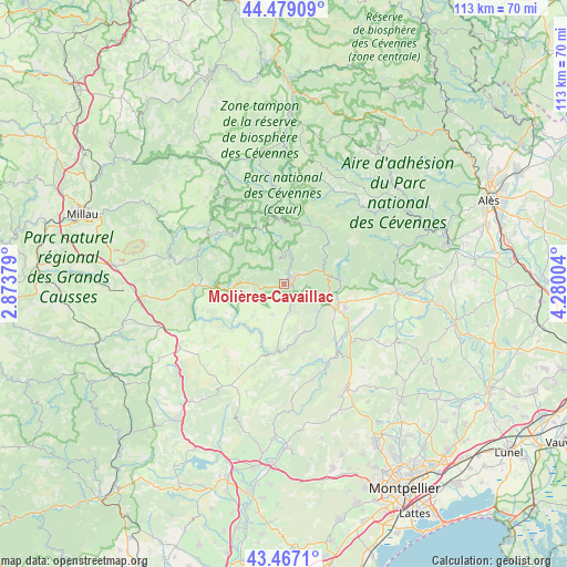 Molières-Cavaillac on map