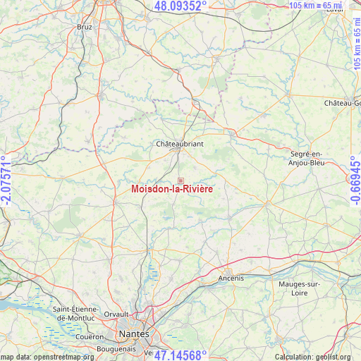 Moisdon-la-Rivière on map