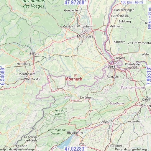 Mœrnach on map