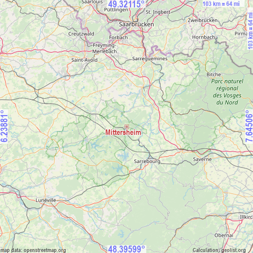 Mittersheim on map