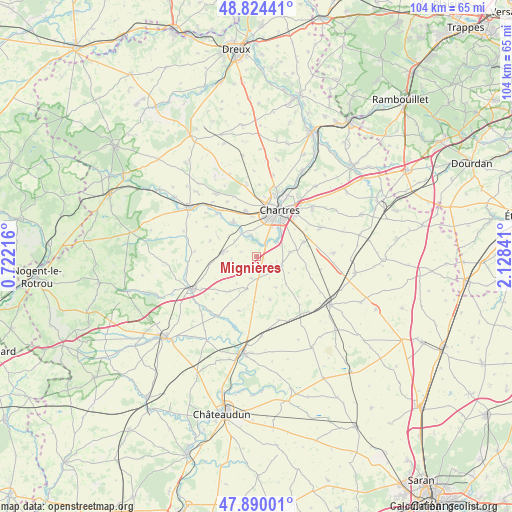 Mignières on map