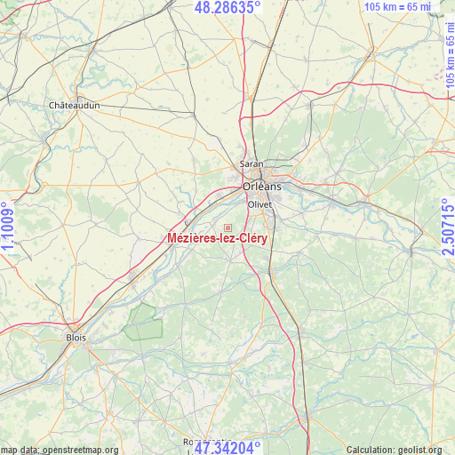 Mézières-lez-Cléry on map