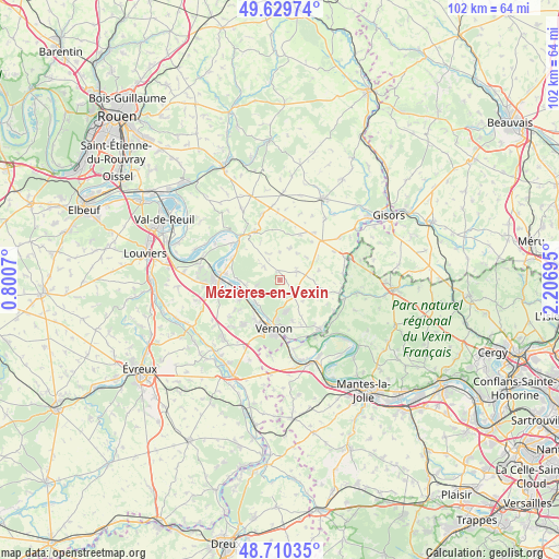 Mézières-en-Vexin on map