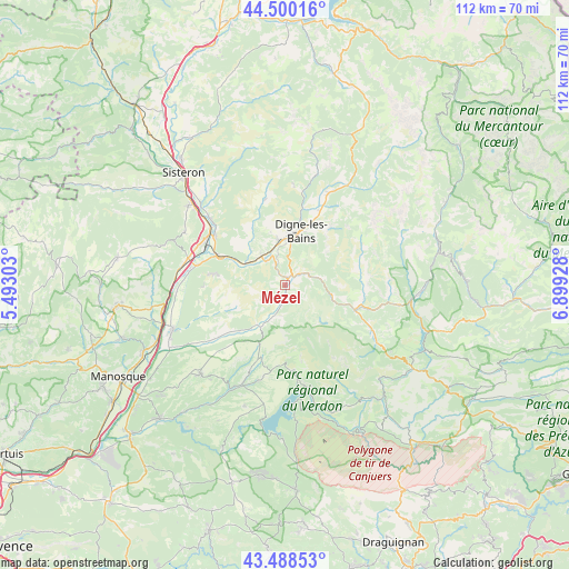 Mézel on map