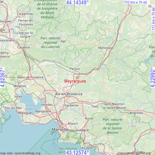 Meyrargues on map