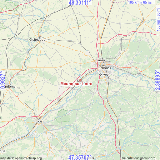 Meung-sur-Loire on map