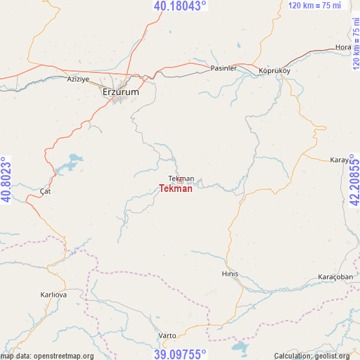 Tekman on map