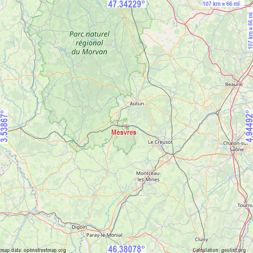 Mesvres on map