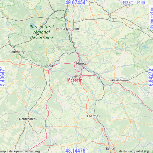 Messein on map