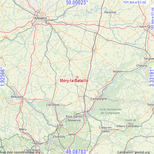 Méry-la-Bataille on map