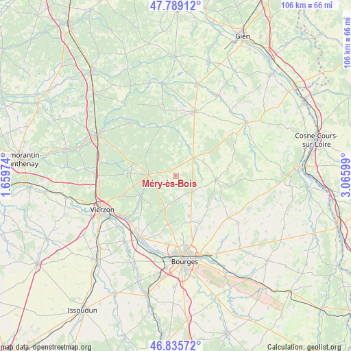 Méry-ès-Bois on map