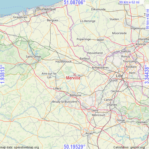 Merville on map