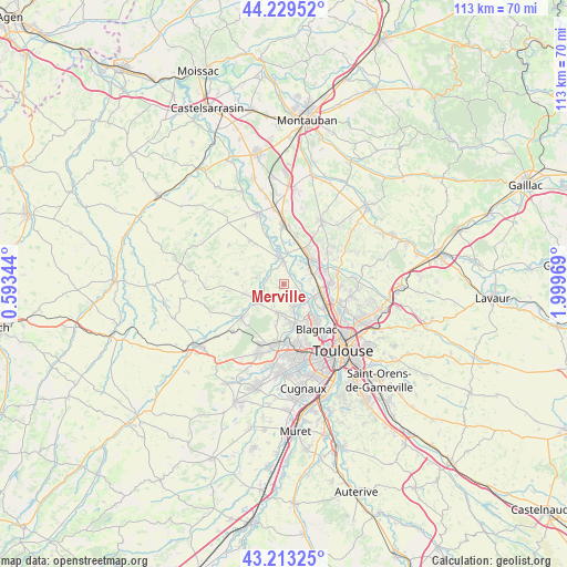 Merville on map