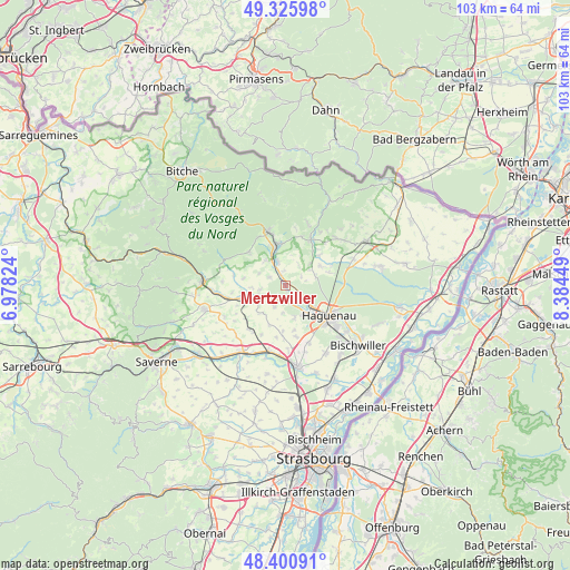 Mertzwiller on map