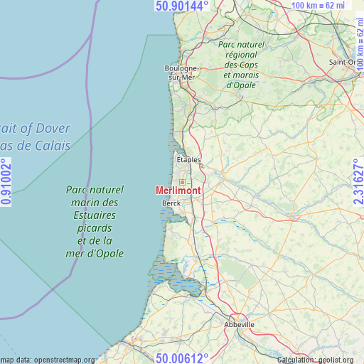 Merlimont on map