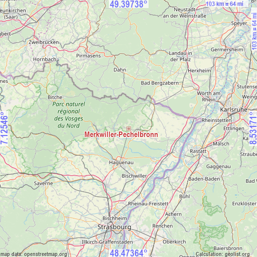 Merkwiller-Pechelbronn on map