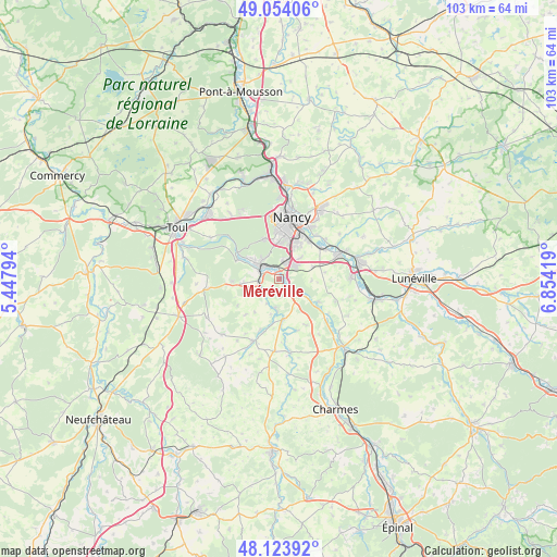 Méréville on map