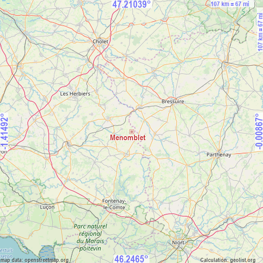 Menomblet on map