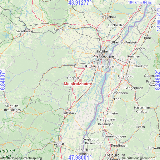 Meistratzheim on map