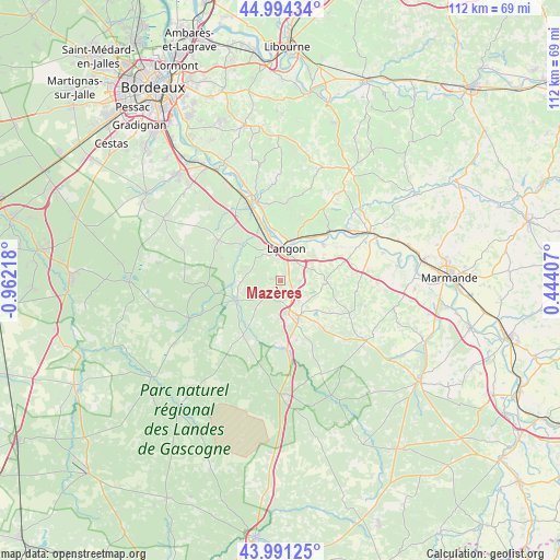 Mazères on map