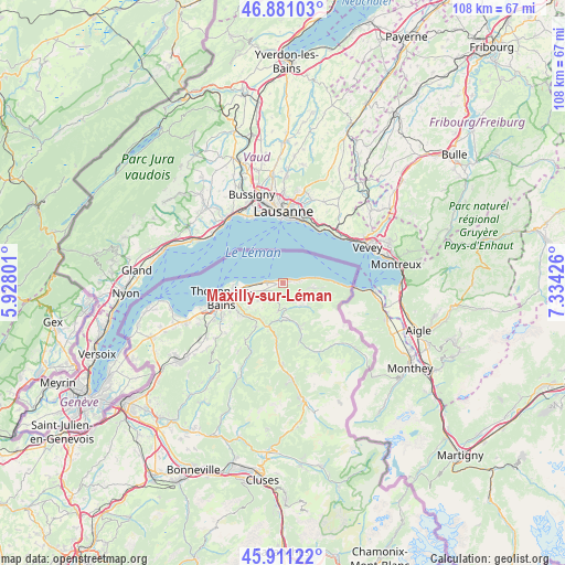 Maxilly-sur-Léman on map