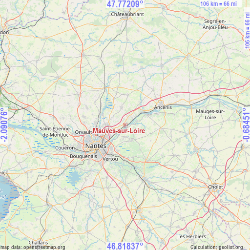 Mauves-sur-Loire on map