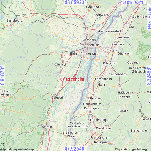 Matzenheim on map