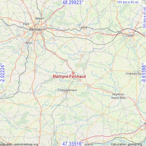 Martigné-Ferchaud on map