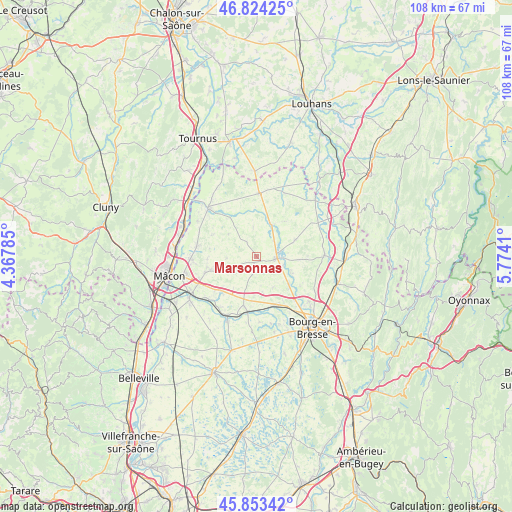 Marsonnas on map