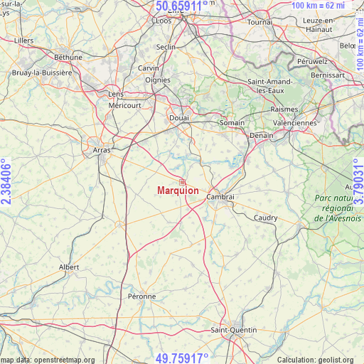 Marquion on map