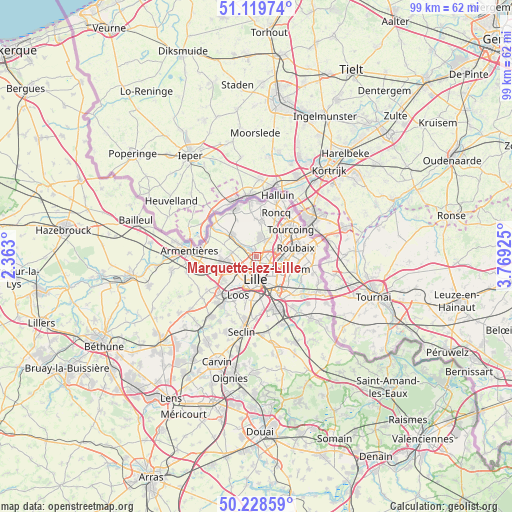Marquette-lez-Lille on map