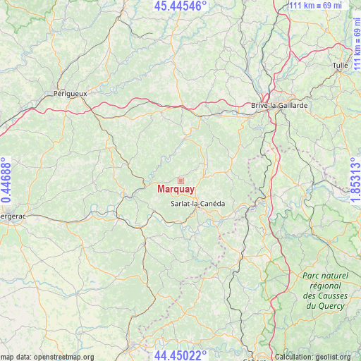 Marquay on map