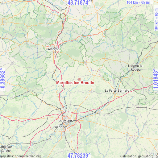 Marolles-les-Braults on map